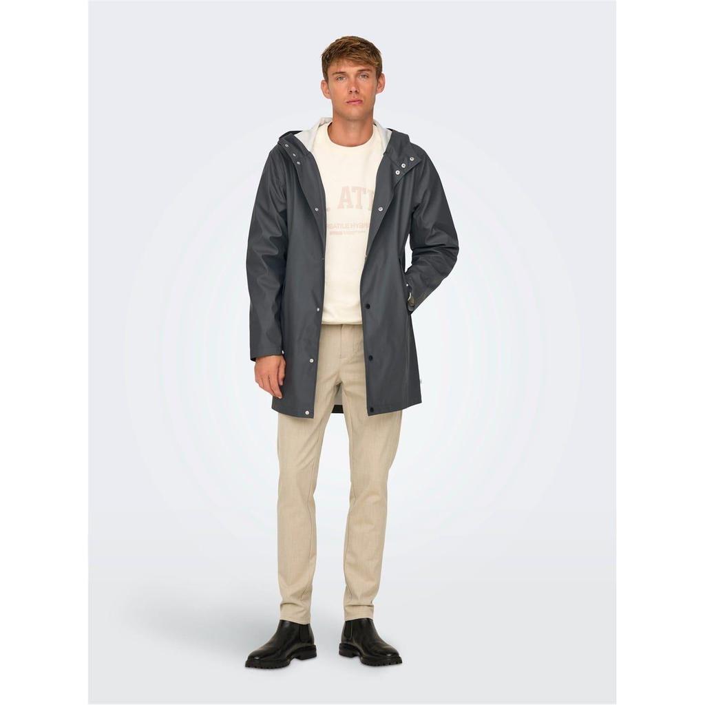 Only Mens Water Repellent Regular Raincoat