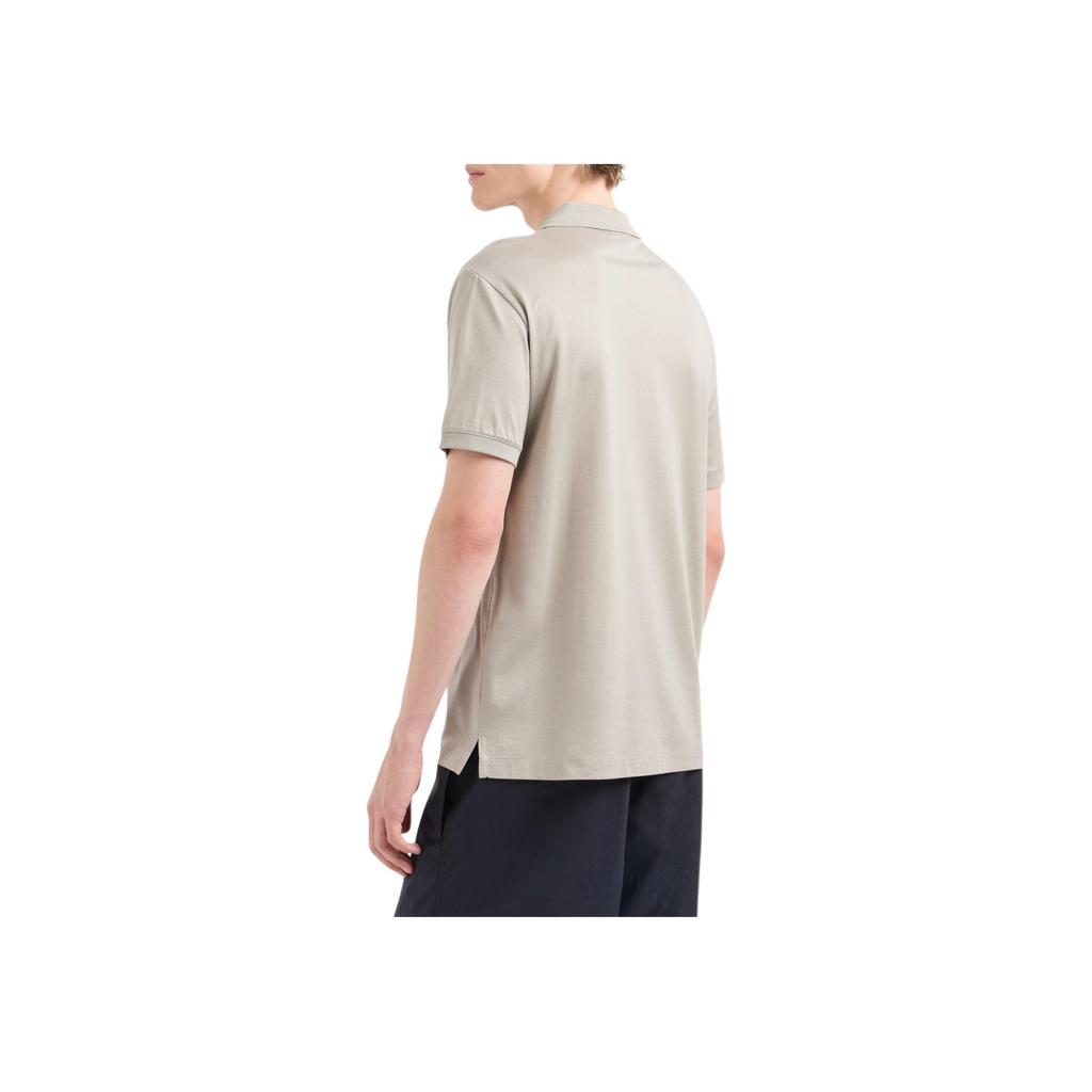 Emporio Armani Solid Logo Polo Shirt With Half-Zip Men Tops Light-Brown EM001082-AF10017-U8033