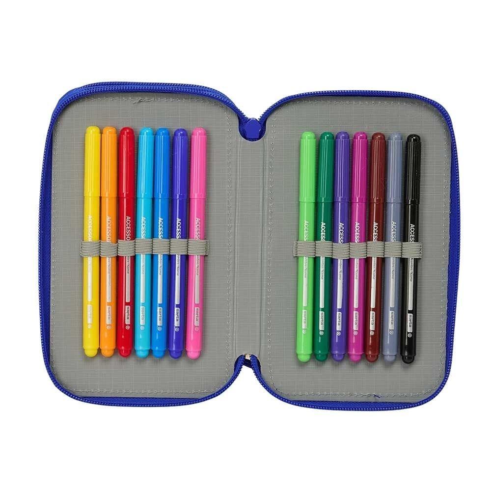 Real Madrid Triple Filled Pencil Case 37 Pcs 412624857 Blue