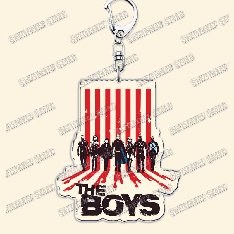 Popular TV Show Keychains Homelander Billy Butcher Starlight Vought Key Chain Ring for Bag Superhero Keyring Jewelry Fans Gifts