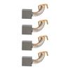 17x17x7mm Kohlebürste 4 Stück Kohle&Metall Hohe Haltbarkeit