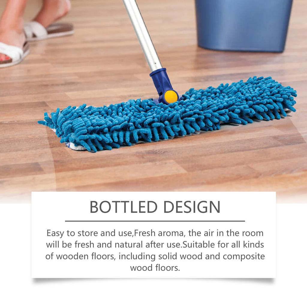 100ml Concentrated Wood Floor Cleaner Removes Stains Polish Shine Orange Scent Foam for Hardwood Laminate Tile Safe Quick Drying