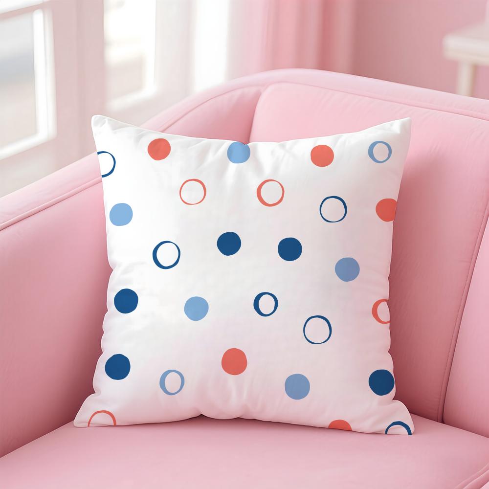 Nordic Simple Floral Polka Dot Plants Art Cushion Cover Pillowcase Short Plush Invisible zipper Room Sofa Cushion Cover