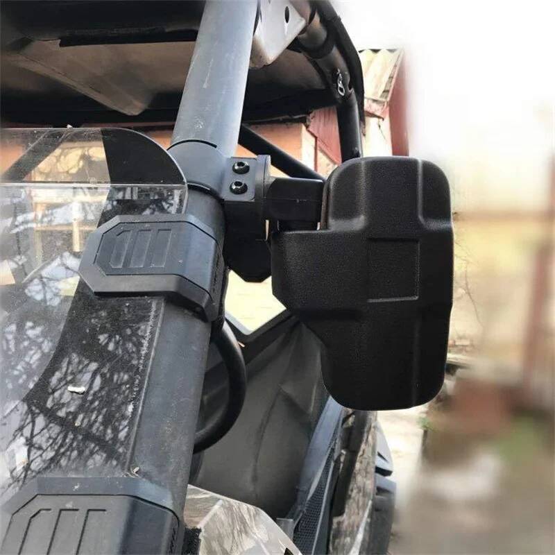 Mirror Rearview 1.75" Shockproof UTV ATV W/ Side Mirror 2" Roll Cages For Can Am For Polaris RZR 800 900 1000 For Yamaha W
