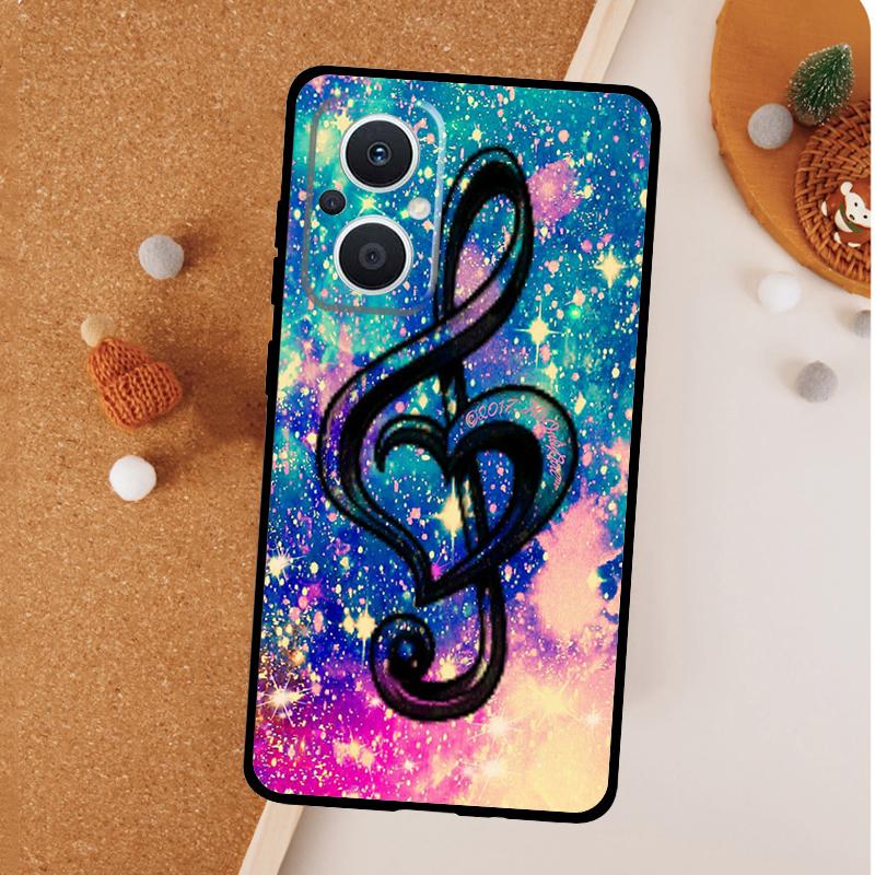 Musical Notes Violin Classical Music Phone Case For OPPO Reno 12 F 13 F 11 8T 7 8 10 Pro OPPO Find X8 X6 Pro X3 X5 Lite Cover