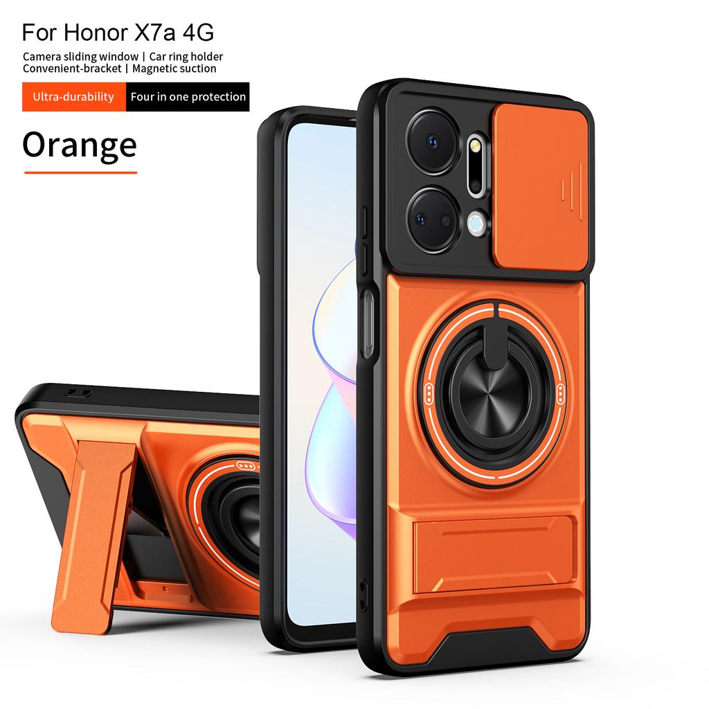 For Honor X7a Case Honor X7a Cover Honor X7a Phone Case Magnetic Holder Military Armor Camera Protection Cover