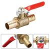 Faucet Brass Construction Ball Valve 6-12mm Size Hose Barb Brass Ball Valve Small Size 1/4 Inch Pneumatic Ball Valve Water Line