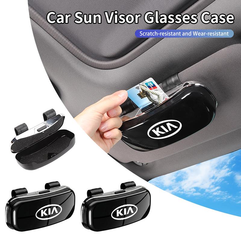 Car Sunglass Holder Case Glasses Clip Sun Visor Organizer Accessories For KIA Sportage Rio Ceed Morning Proceed K5 Sorento Pican fxrp50