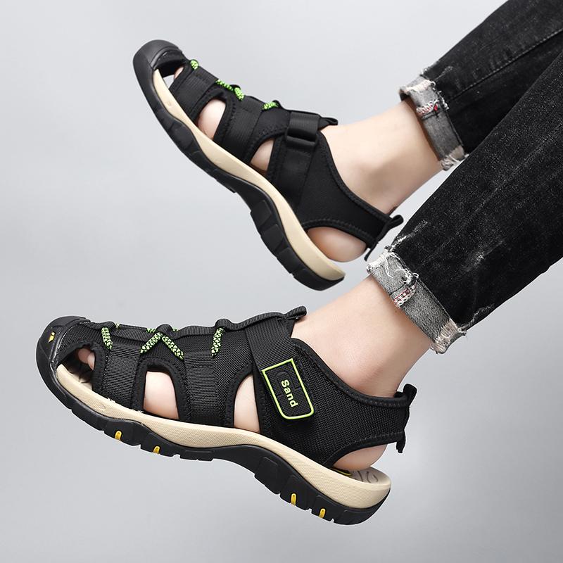 FashionSummer New Men Sandals New Design Men's Beach Sandals Breathable Casual Flat Walking Shoes Outdoor Luxury Brand Sandals Size 48