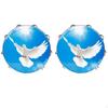 2 Pieces DoubleLayer Tambourine 10Inch Wooden Hand Metal Bells Percussion Instrument for