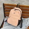 Small Pack Solid Color Shoulder Bag Solid Color Retro Backpack Simple Sport Nylon Backpack  Girls