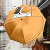 Pocketful of Joy: Cute Cat Pocket Print Umbrella   Auto Open/Closed, Outdoor Protection, Lightweight & Durable Travel Accessory 106