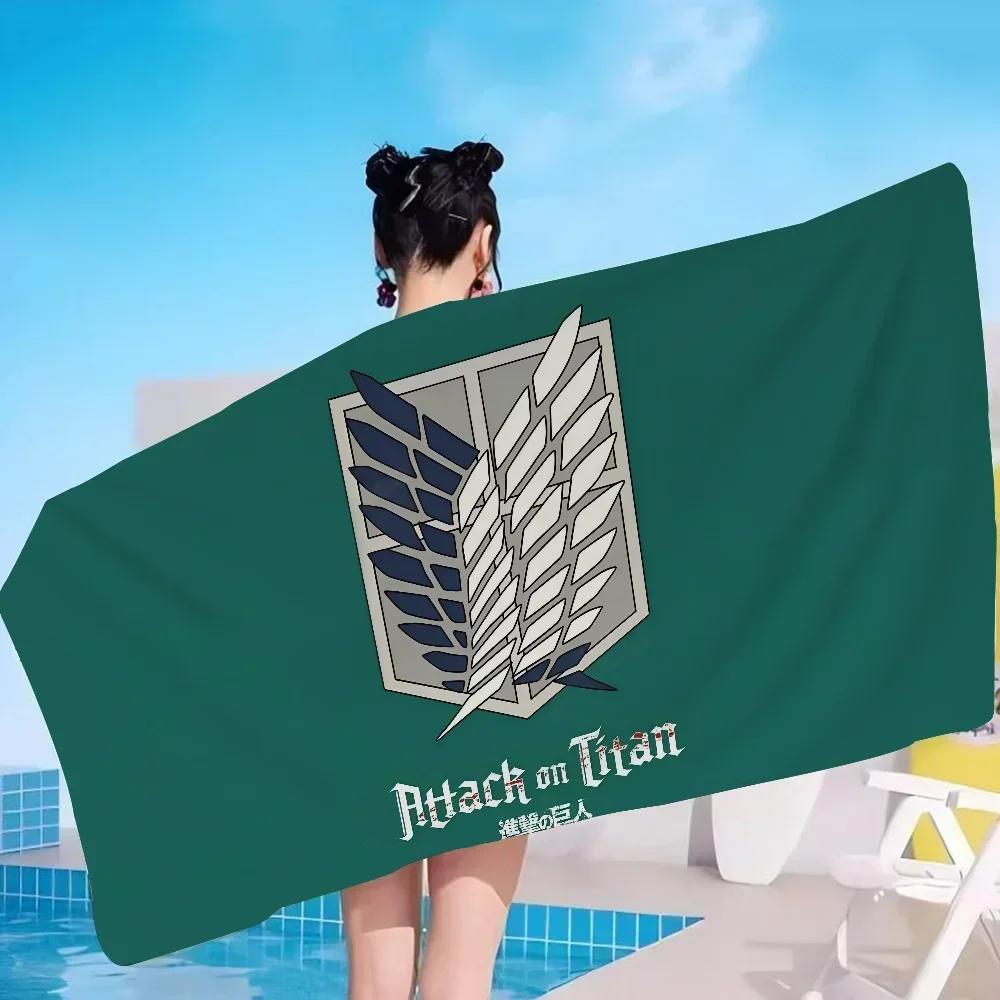 Anime A-Attack On T-Titan Microfiber Beach Towel Absorbent Quick Dry Soft Yoga Swimming Resort Mountain Climbing Towel