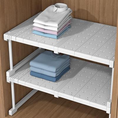 Einziehbare Kleiderschrank-Trennwand: Mehrschichtiges Regal & Schuhschrank Organizer