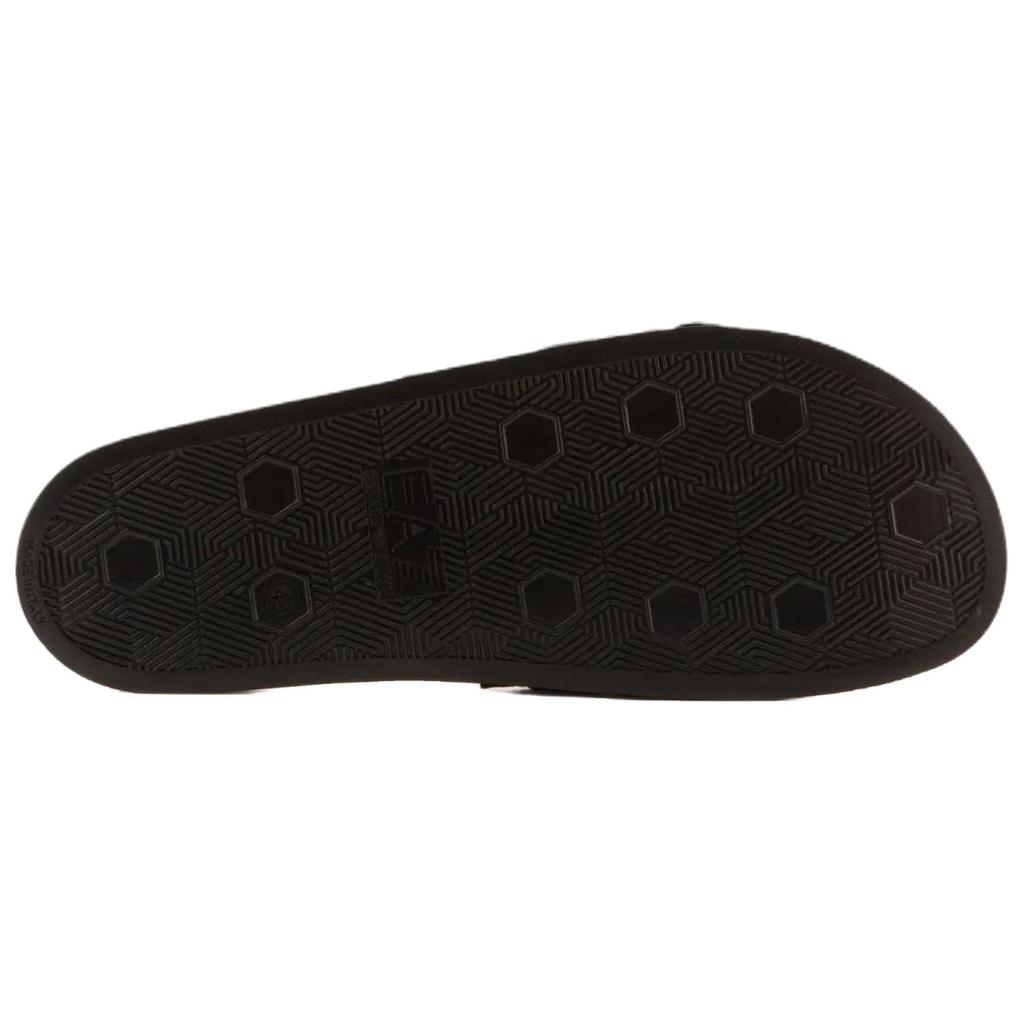 Emporio Armani EA7 Slip-On Flat Sandals With Logo Unisex Sandals Black 7X000109AF15125MC138