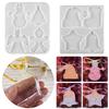 2Pcs Christmas Ornament Resin Mold, Holiday Silicone Mold, Jingle Bells/Gingerbread Men Bauble Mold
