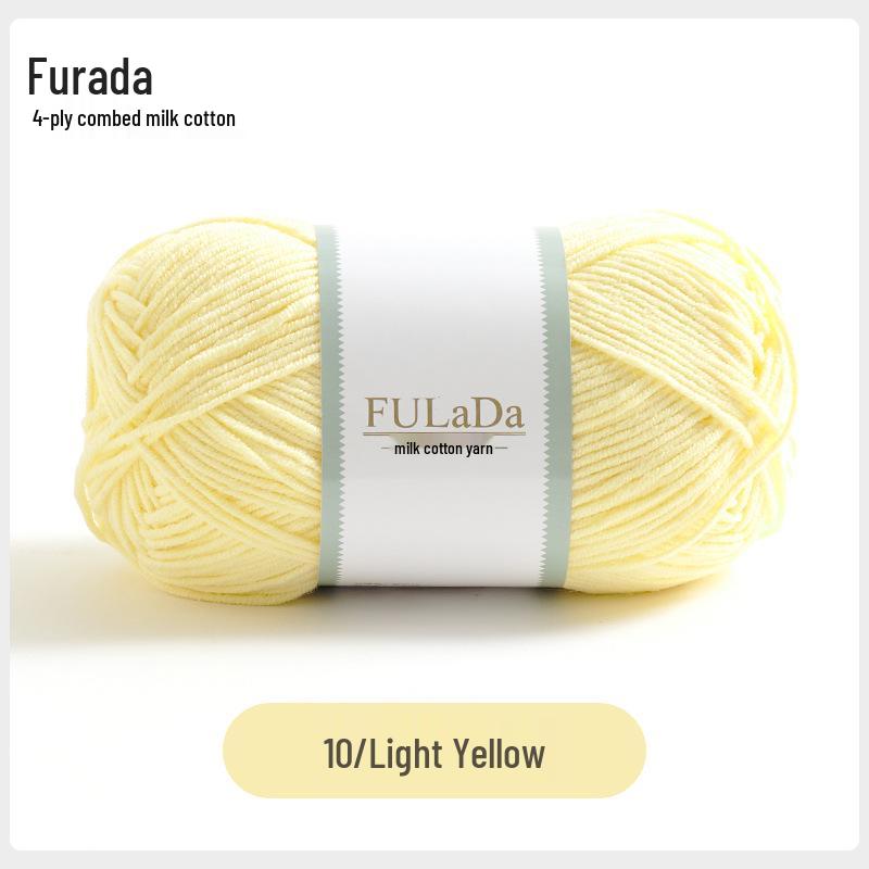 Baby 4-fädig gekämmte Milchbaumwollgarnknäuel zum Handstricken & Häkeln - DIY Puppe, Pullover, Schal Materialpaket