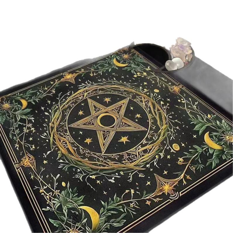 Premium Magic Constellation Pentagram Pattern Non-slip Waterproof Tablecloth