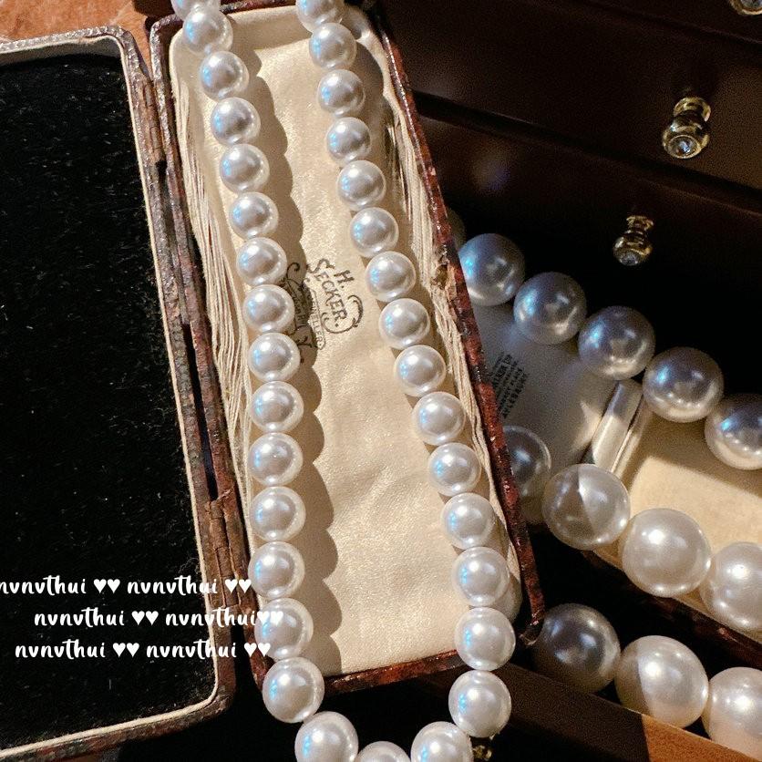 Mermaid Tears, Lady Oversized Pearl Necklace, Papalacha, Baroque, Sea Beads, Bracelet, Set.