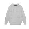 Unisex Oversized Knit Sweater With Cat Jacquard V-Neck Loose Fit Cotton Pullover Winter