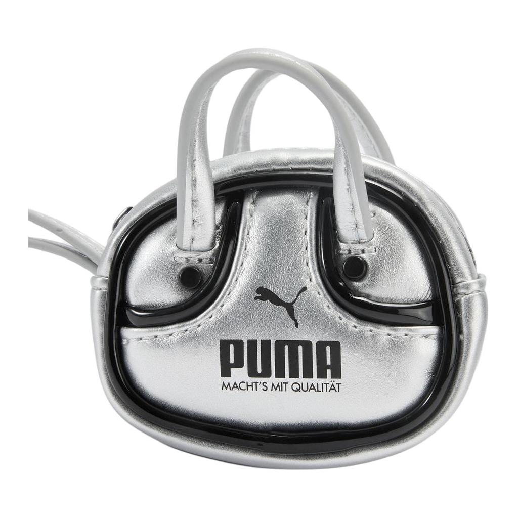 Puma Metallic Polyester Handbag Mini Women's Silver 092599-01