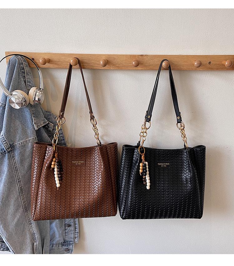 Dámská texturovaná crossbody taška přes rameno s velkou kapacitou