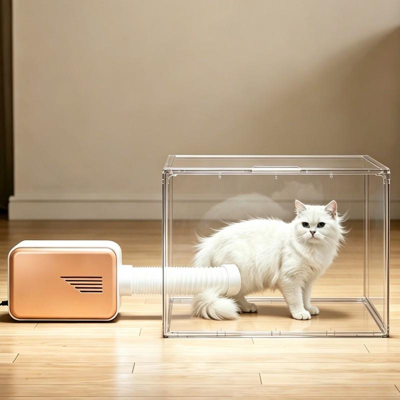Portable Pet Dryer Box Cats Dogs Quiet Foldable Hair Drying Machine Home Use Small Animal Grooming Device