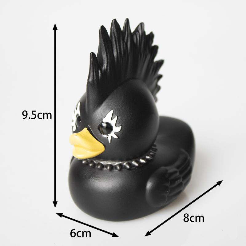 Duckieville Resin Duck Craft Figure Toys Punk Gothic Duck Desk Black Decoration