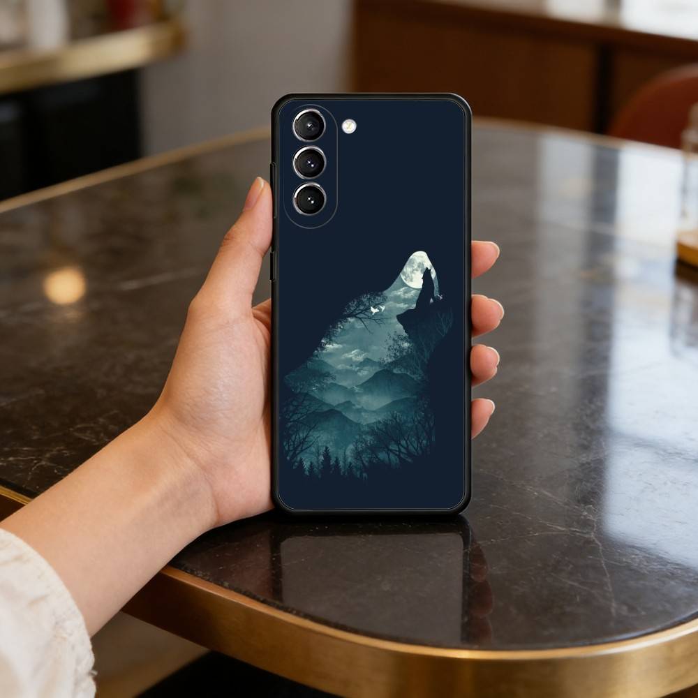 W-Wolf A-Animals Cool Case for Samsung Galaxy S21 S25 FE S24 S23 Ultra S20 S9 S22 Plus S10 TPU Cover