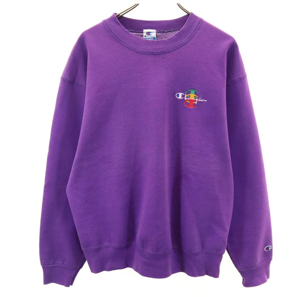 Champion 90s Old USA made blue tag Long sleeve sweat trainer Back brushed Men's Used