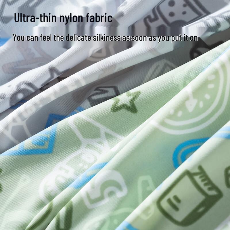 MiiOW Men's Ice Silk Printed 7A Antibacterial Underwear 4-Pack