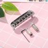 6 String Adjustable Threaded Saddle Guitar Bridge Set for JM Jazzmaster Parts