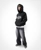 [Fleece-Lined] Silver Dcrstar Oversized Hoodie Black