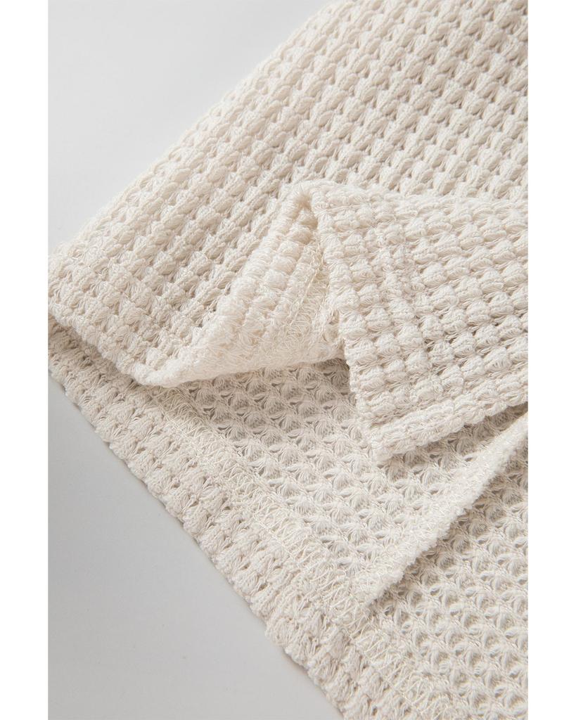 Azura Exchange Apricot Waffle Knit Splits Batwing Sleeve Oversized Top