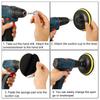 12pcs 5 Inch Polishing Pads Set Sponge Universal Reusable Polishing Waxing Buffing Kit Car Detail Foam Polisher Attachment for