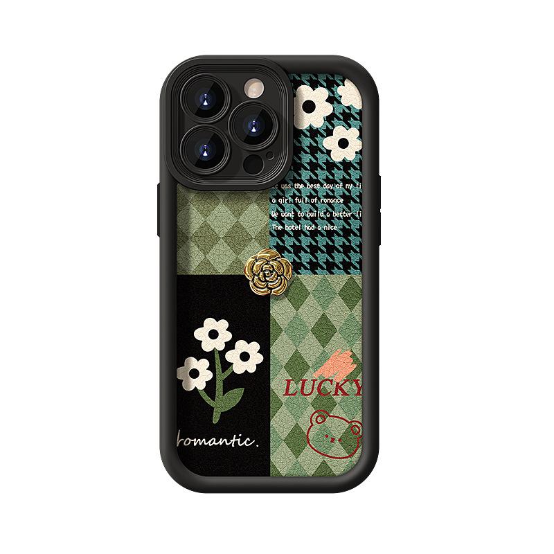 The Diamond-shaped Camellia Figure-shaped Lanyard Is Suitable for IPhone 16 Cases and 15/14PRO Silicone Anti-drop