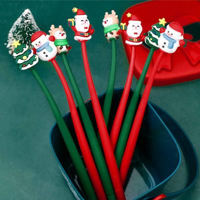 1 pièce mignon fournitures scolaires de bureau de Noël stylo neutre en silicone papeterie créative douce drôle stylo gel souple