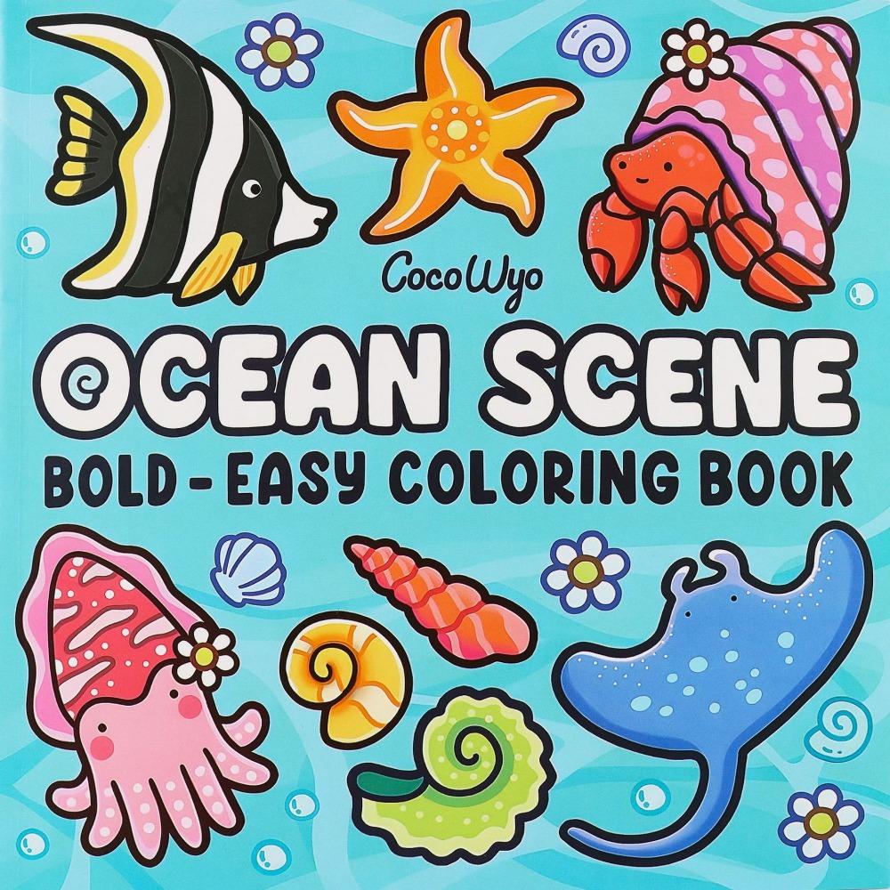 Educational Watercolor Painting Book Relax Filling Color Book Spooky Cute Coloring Book Kids Gift