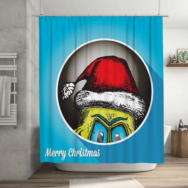 

TU Christmas Shower Curtain Merry Xmas Holiday Festive Decor Bathroom Waterproof Fabric Holiday Decor Holiday Gift Xmas Decor Ho 90x180cm35x71in