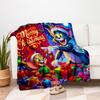 Tom & Jerry Christmas Poster PrintBlanket Flannel Throw Blanket for Sofa, Bed, Travel, Camping, Office