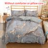 Marble texture 3D digital printing quilt set three-piece TK bedding