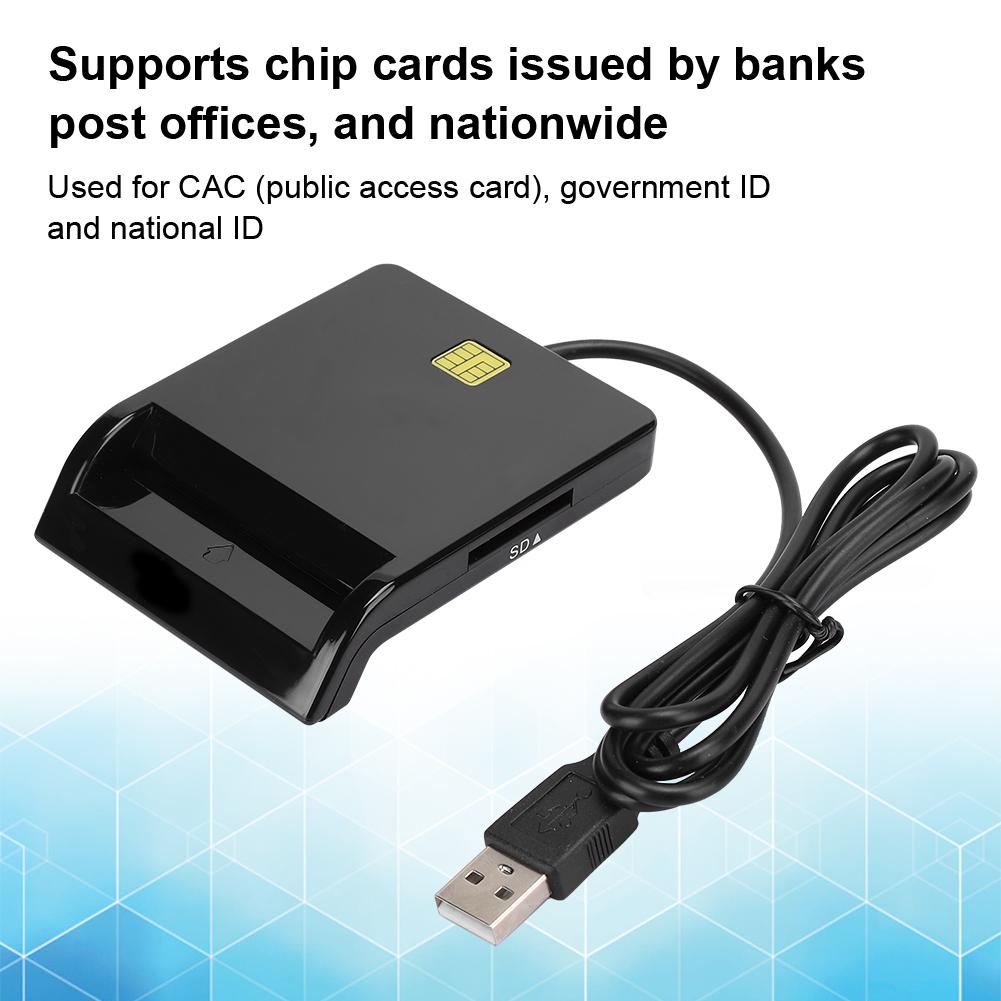 Smart Card Reader Black for Windows 98 Me 2000 NT 4.0 XP CE Vista 7 8 8.1 10 Linux