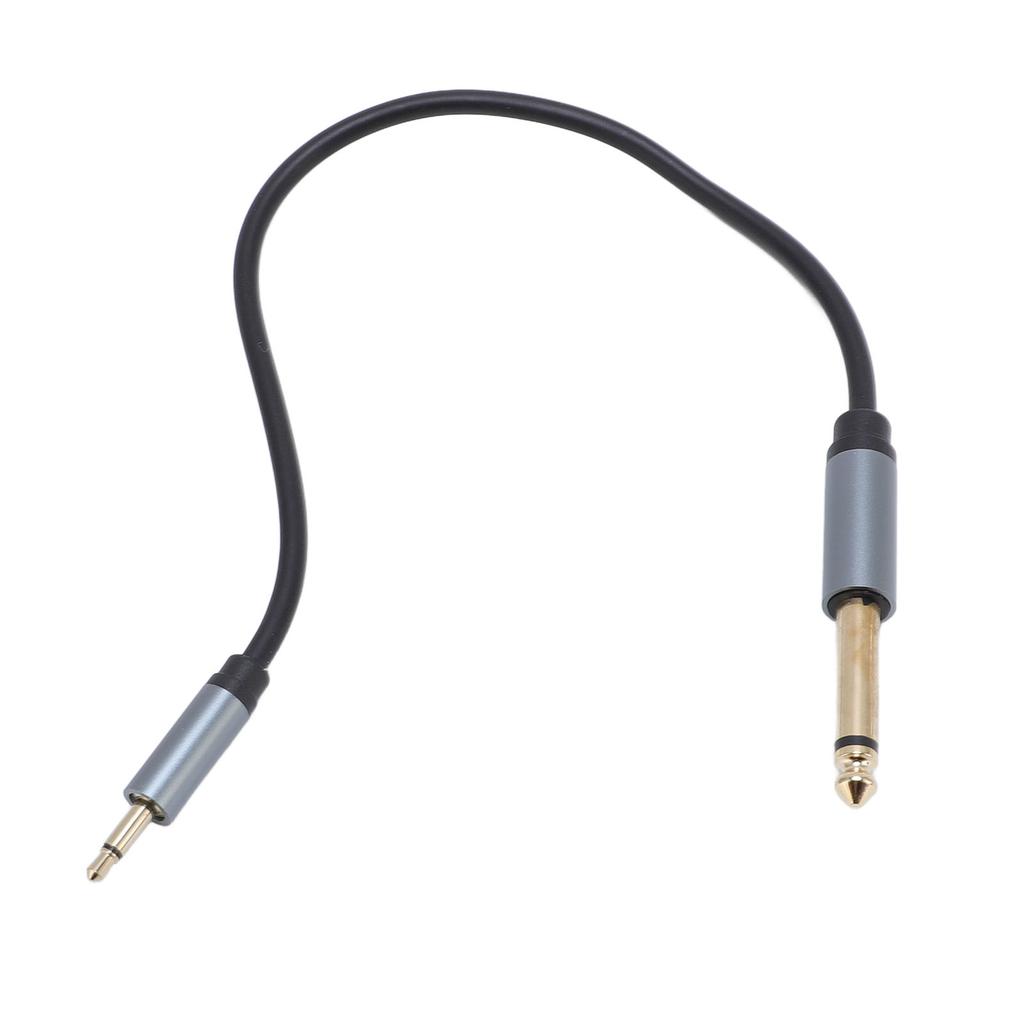 3.5mm Mono Male to 6.35mm Mono Male Sound Cable 11.8 Inch 6.35mm to 3.5mm Headphone Adapter Cord for Speaker Amplifier