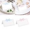 Lot de 100 Cartes de Table Nœud Rose Cartes de Placement Étiquettes vierges d'attribution de place pour Mariages et Réunions Sociales