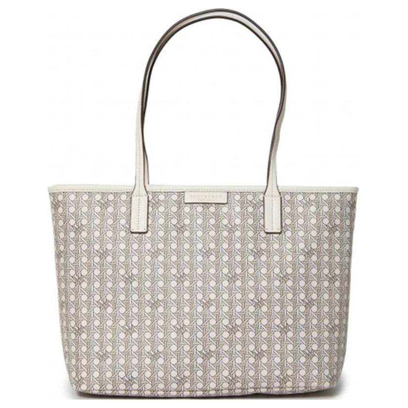 

Tory Burch Vintage Floral Print Coated Canvas Tote Bag Women tote bags Ivory 147748-104 Basic Set (Bag+Dust Bag)