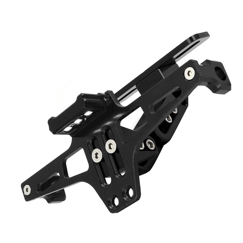 Telescopic Aluminum Alloy Bracket License Plate Holder with LED Light for Motorcycle