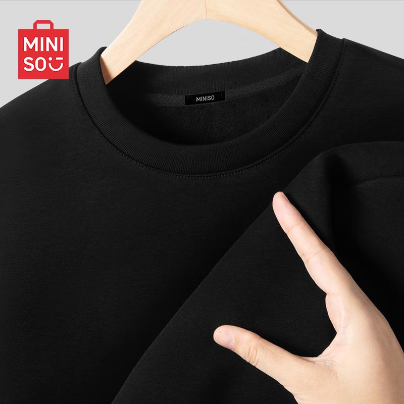 MINISO Men s Fleece-Lined Thermal Long Sleeve T-Shirt 2XL