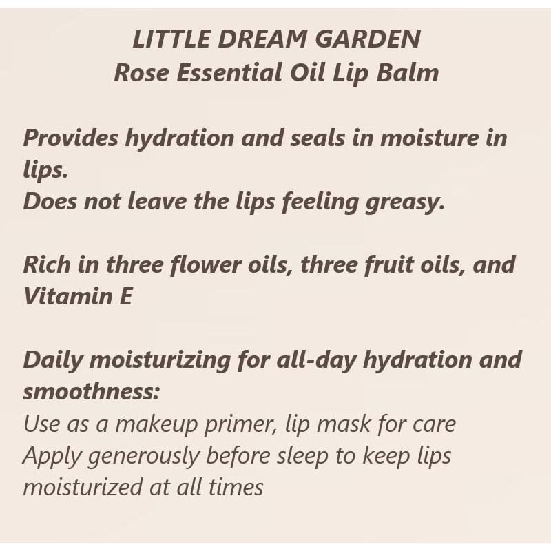 LITTLE DREAM GARDEN - Rose Essential Oil Lip Balm