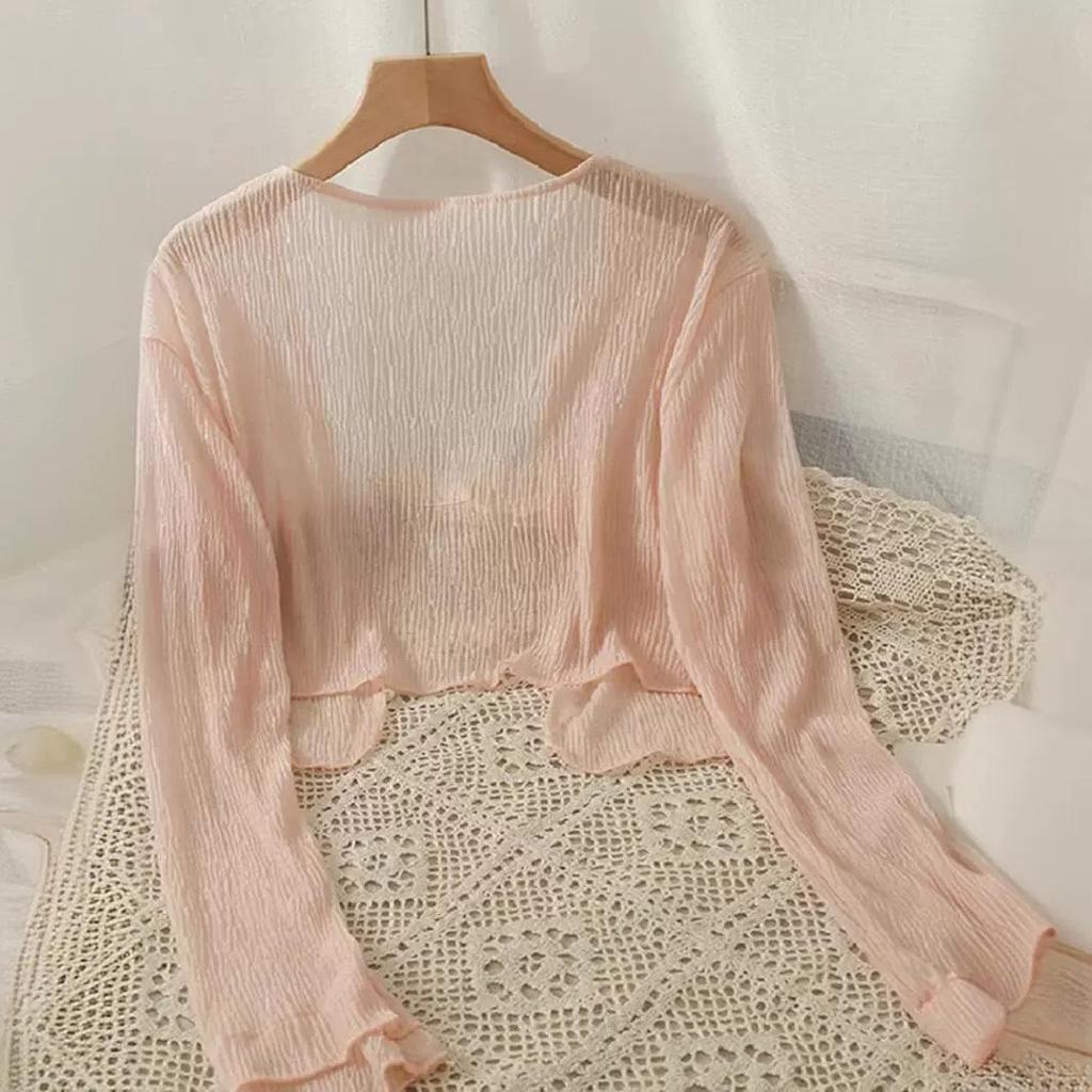 Women's Summer Ice Silk Chiffon Cardigan Shawl
