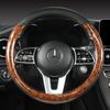 Mahogany Wood Grain Car Steering Wheel Cover For Mercedes Ben AMG 38cm Models A C CLA E GLA GLC GLE S B CLS Class